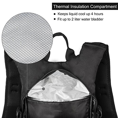 Gelindo Military Tactical Hydration Backpack with 2L Water Bladder Light Weight, MOLLE Tactical Assault Pack for Hiking Biking Running Walking Climbing Outdoor Travel(Black)