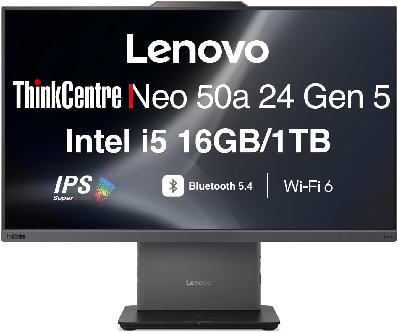 Lenovo ThinkCentre Neo 50a Business All-in-One 24" IPS FHD Display (Intel i5-13420H, 16GB DDR5, 1TB PCIe SSD, Intel UHD, WiFi 6, Bluetooth 5.4, HDMI, Webcam, Win 11 Pro)