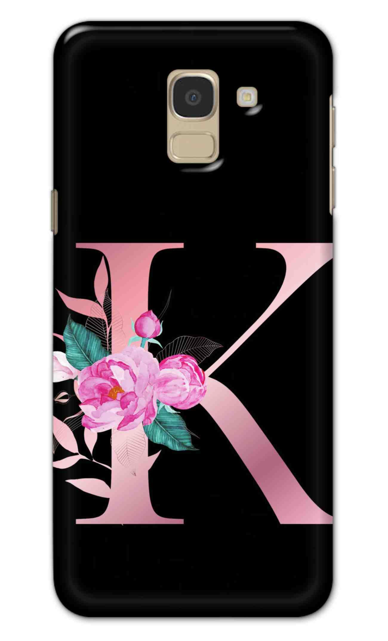 Ndcom For Samsung Galaxy J6 Back Cover K Alphabet Pink