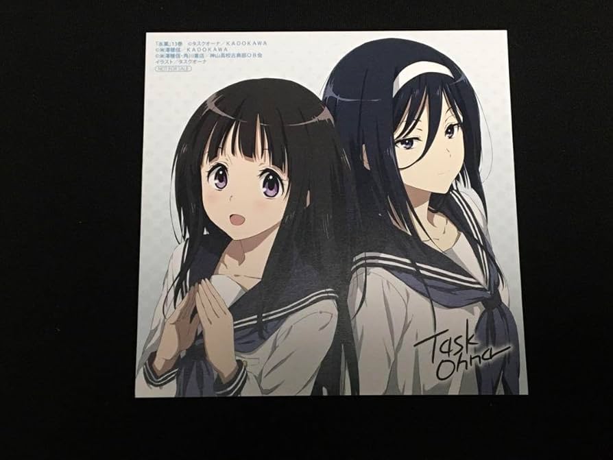 氷菓 声優直筆サイン色紙 折木奉太郎：中村悠一 千反田える：佐藤聡美