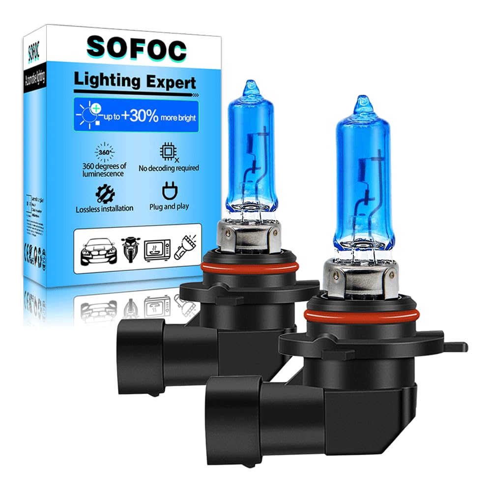 SOFOC Hir2 Faro 9012 Bombilla 12V 55W Halógeno Blanco 1800Lm 30% Más Brillante OEM Luz Diurna Faro Antiniebla 2Pcs