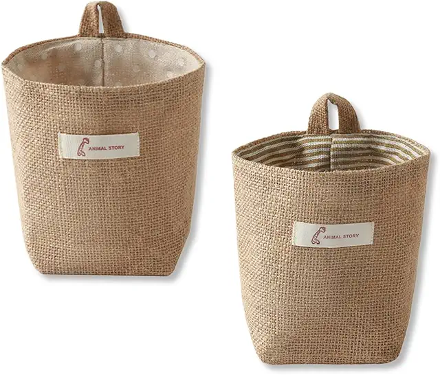 OUDQFCJ Baumwolle Leinen Aufbewahrungstasche, faltbar und waschbar für Kurv Opbevaring