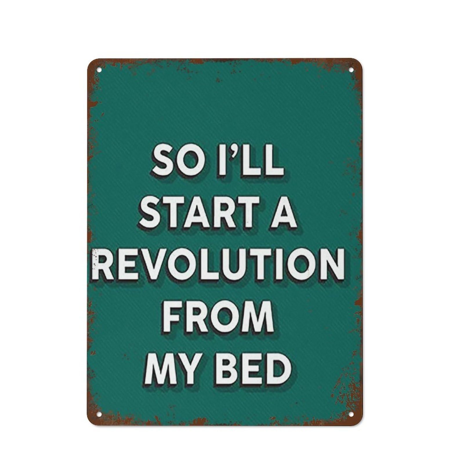 peiyeety So I'm Getting Started Poster Vintage Tin Sign Metal Tin Sign Wall Art Relax Art Stress Relief Gift Fun Wall Decor 8"x12"
