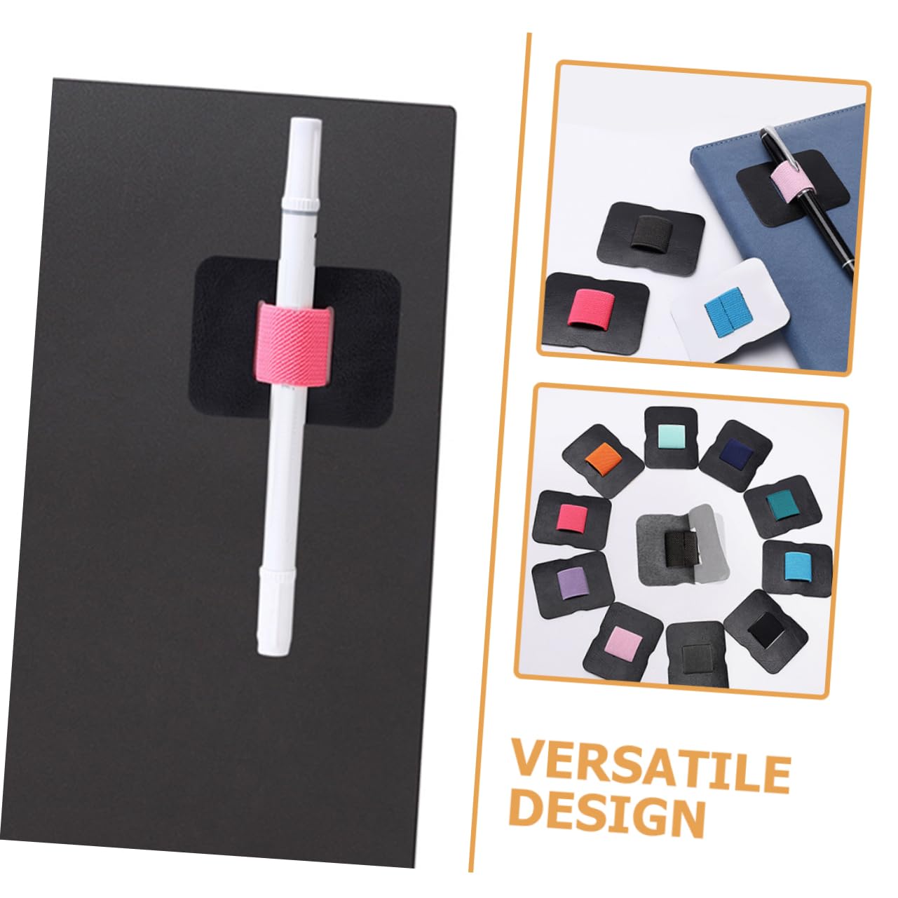 SHINEOFI 50 Stück Selbstklebender Stiftclip office organizer büro organizer büroartikel stifthalter für notizbuch kassenrollen stylofon selbstklebender Stifthalter Notebook-Stifthalter Pu
