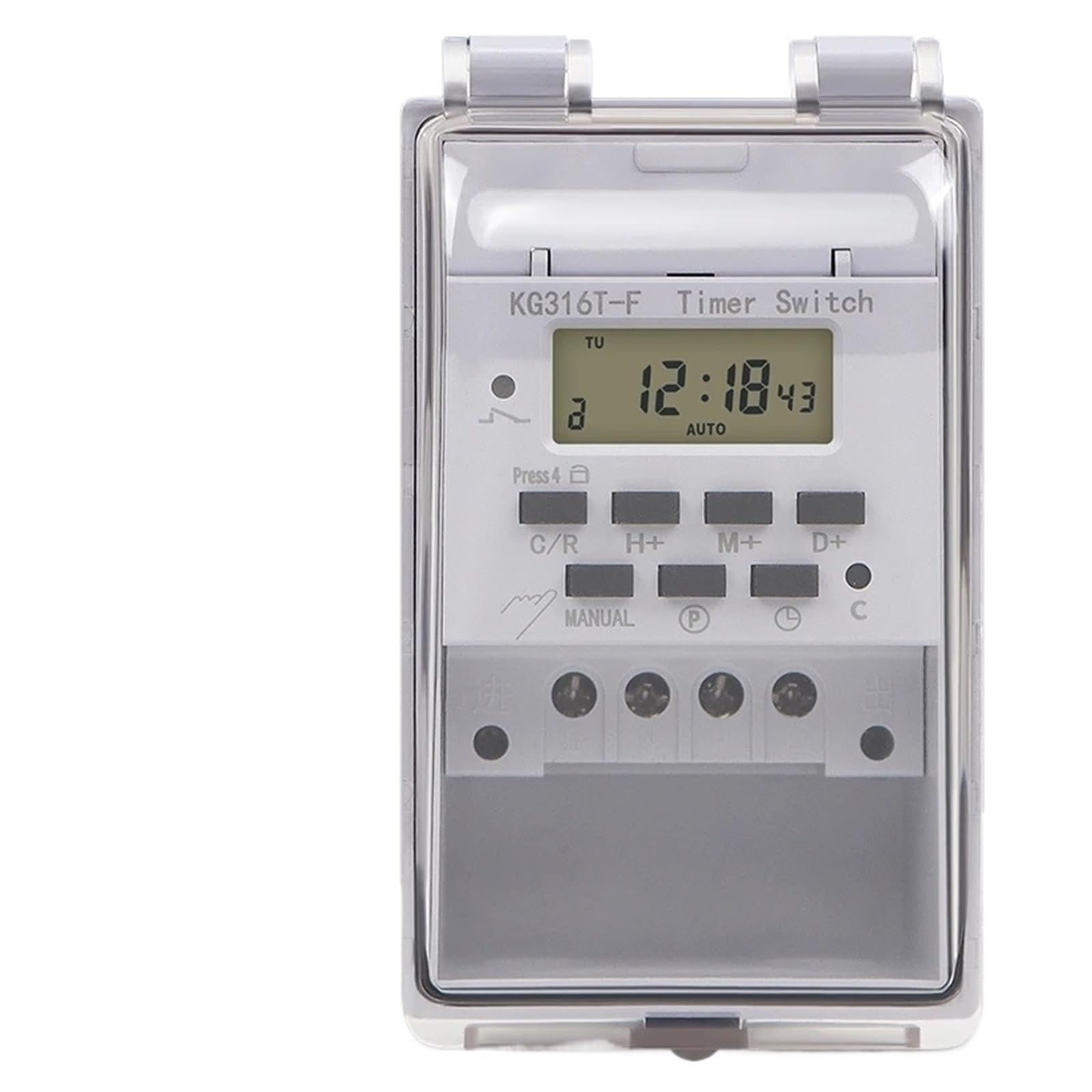 1PCS Digital Timer Switch Relay 168 Hours Weekly 7 Days Programmable Timer Controllor With Outdoor Waterproof Box 220V 30A