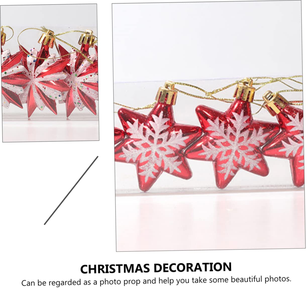 ABOOFAN 2 Sets Einzigartige Weihnachts-belihen-sternform Hängende Dekoration Innendekoration Für Baum Weihnachtsanhänger Dekorative 23 Stück * 2