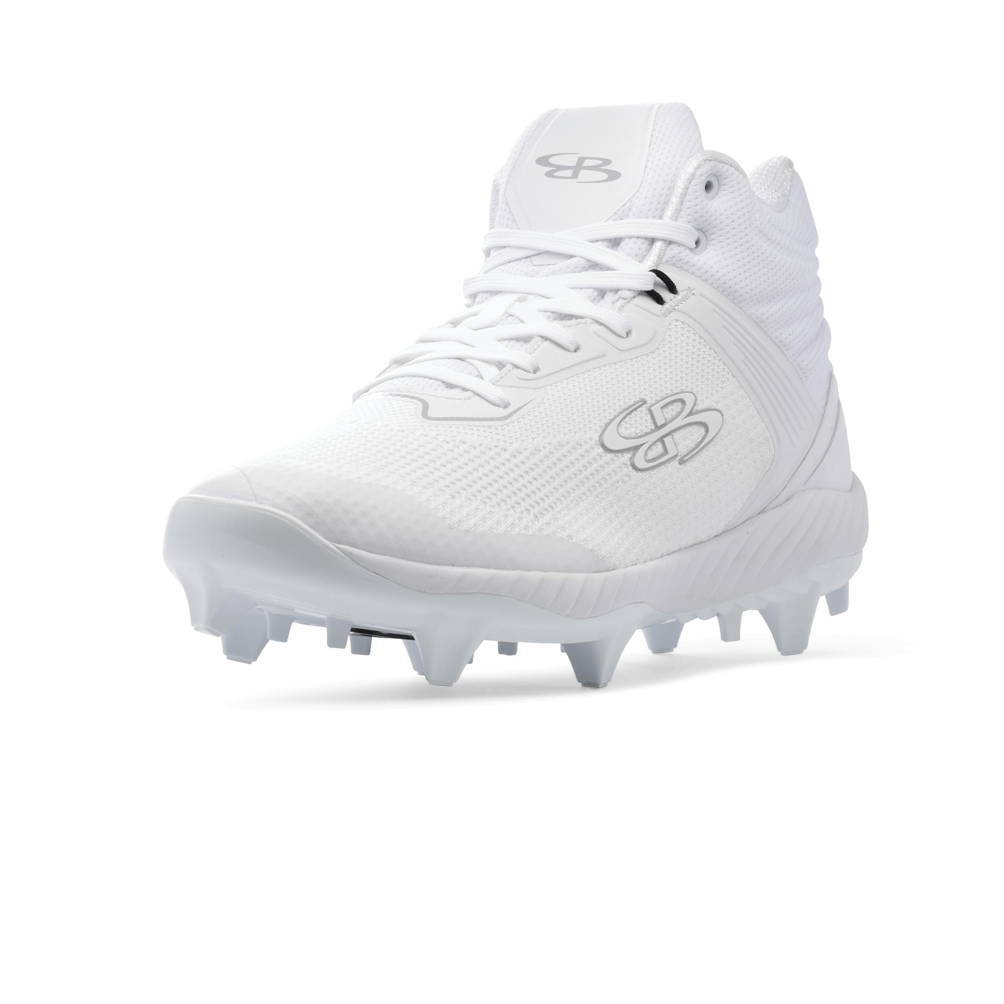 Boombah Victor Pureknit Women's Molded Cleat Mid - Stance White/White - Size 8