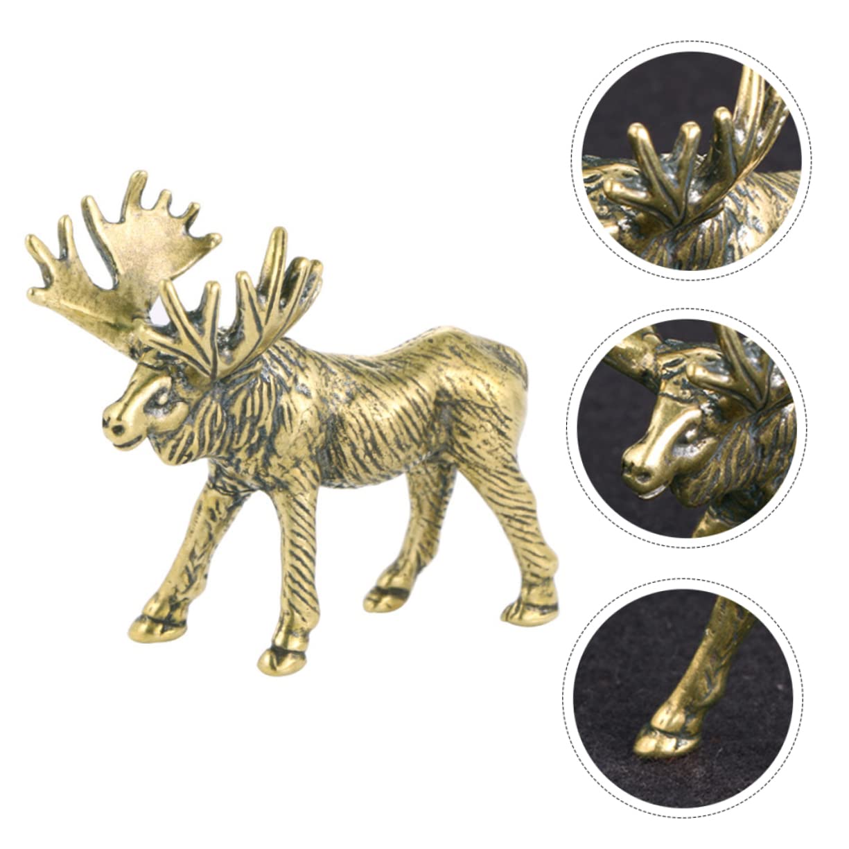 ifundom 4 Stücke Elch Decor Mini Deer Figurine Kreative Desktop Ornament Einzigartige Elch Geformt Decor