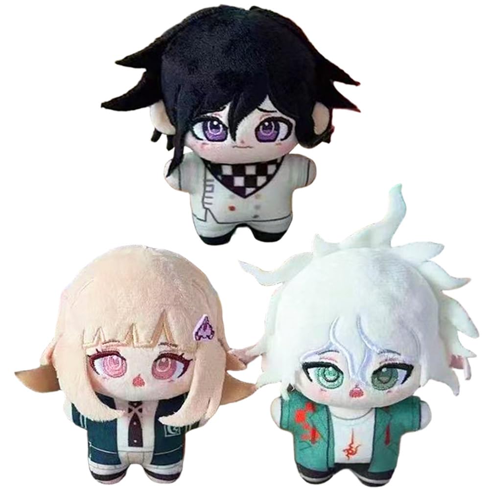 3 szt. anime miękka figurka Nagito Komaeda/Nanami Chiaki/Kokichi Oma wypchana lalka urocza wisząca torba samochodowa dekoracja anime towar peryferyjny dla fanów 10 cm