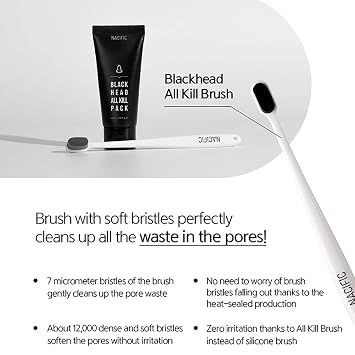 NACIFIC Black Head All Kill Pack 40 ml /1.35 fl oz - includes Blackhead All Kill Brush.