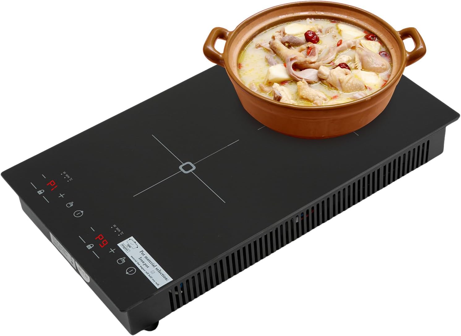 Estufa Eléctrica de 2 Puestos, 20.08" x 11.34", 110V