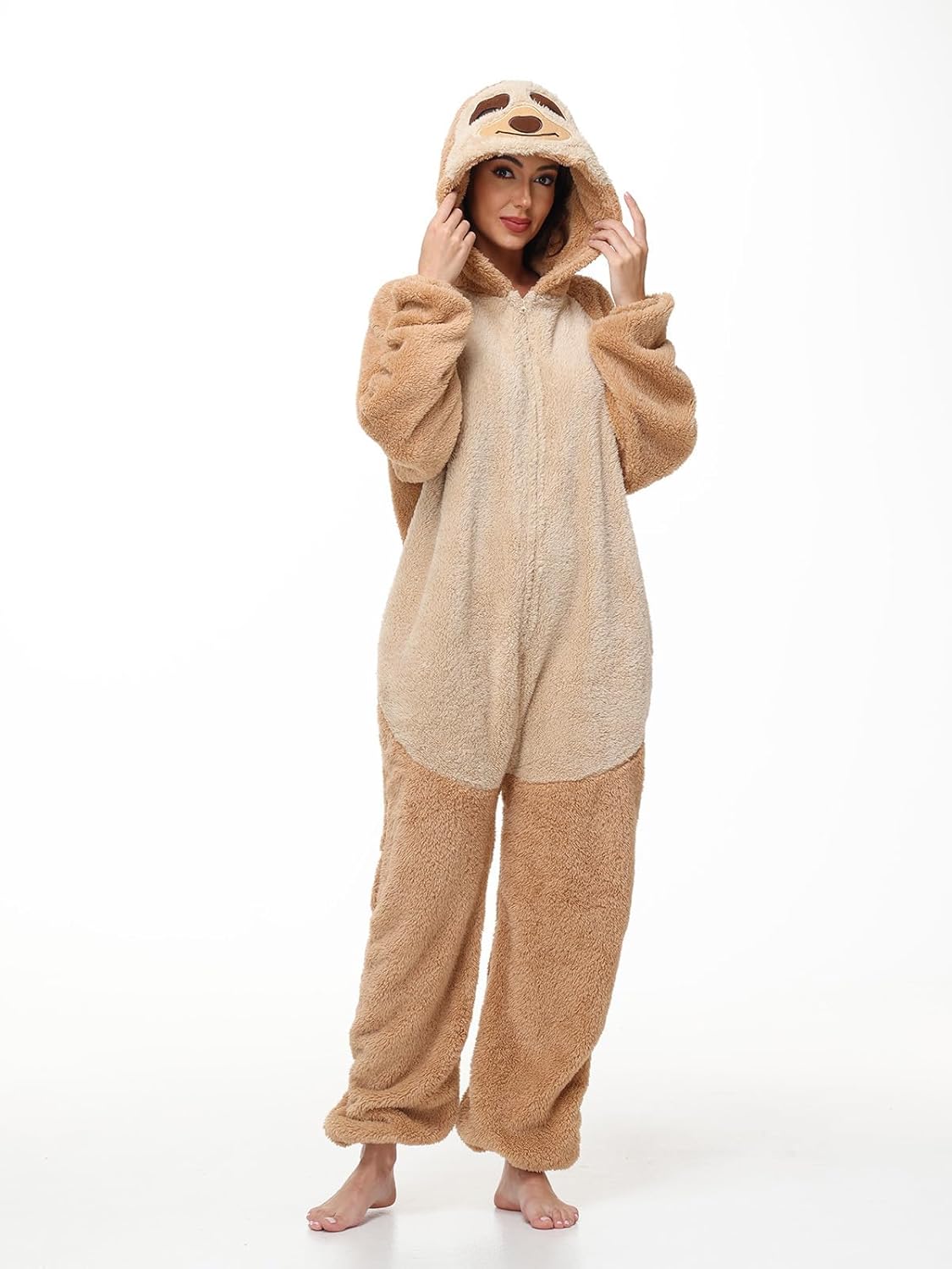 Très Chic Mailanda Unisex Fleece Animal Adult Onesie Costume Pajamas Zip Up Plush Sleepwear Loungewear - Image 2