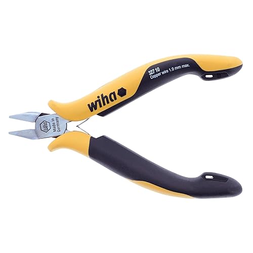 Wiha Cortadores de precisión 32710, seguro ESD, cabezal cónico ancho, descarga completa