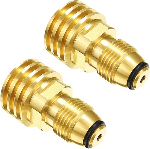 Miniatura 7 de Joywayus Los adaptadores de tanque de propano convierten la válvula de servicio POL del tanque LP en latón QCC1 de ajuste universal sólido (tipo 1)
