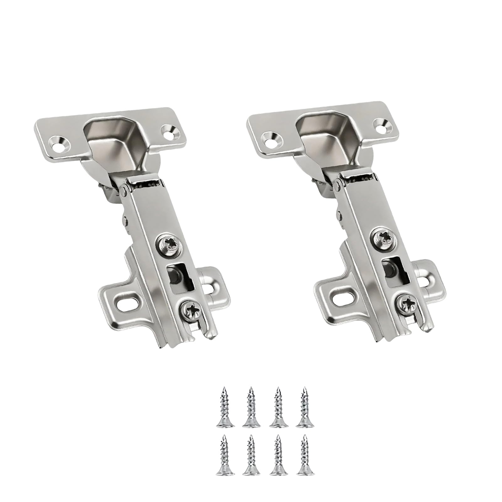 Crozgan 2Pcs Slide-on 35mm Kitchen Cabinet Wardrobe Door Hinge,110 Degree Full Overlay Kitchen Door Hinge for Kitchen Cabinet Wardrobe