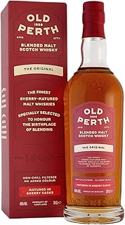 Old Perth Original Blended Malt Scotch Whisky 70cl Gift Box 46 ABV Matured In Sherry Casks Non Chill Filtered No Added Colour Award Winning Whisky Distilled Bottled in Scotland