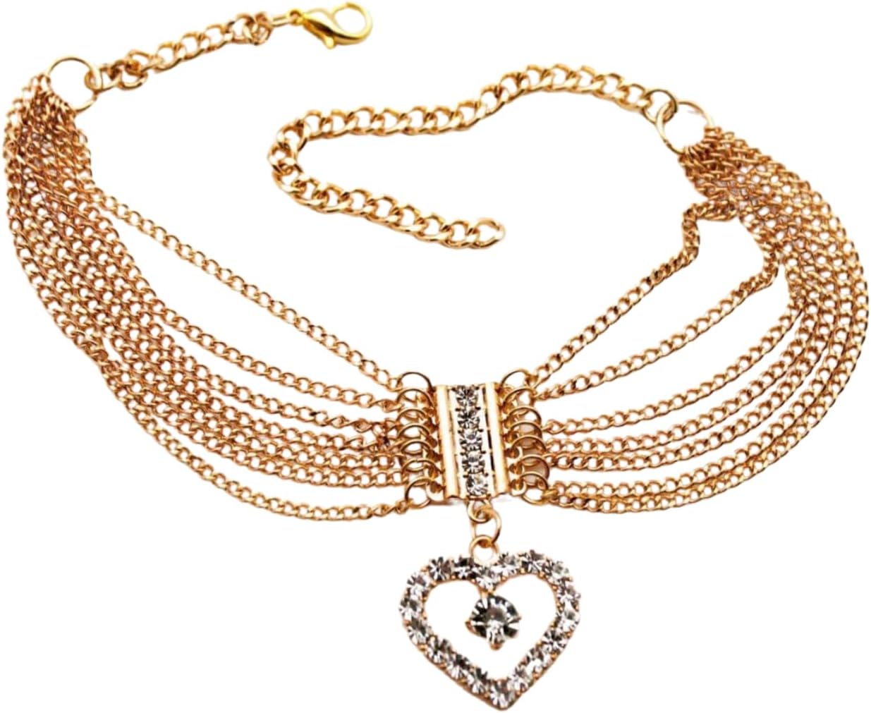 Women Western Fashion Jewelry Boot Chain Bracelet Gold Metal Bling Shoe Love Heart Charm Sexy SET BC173