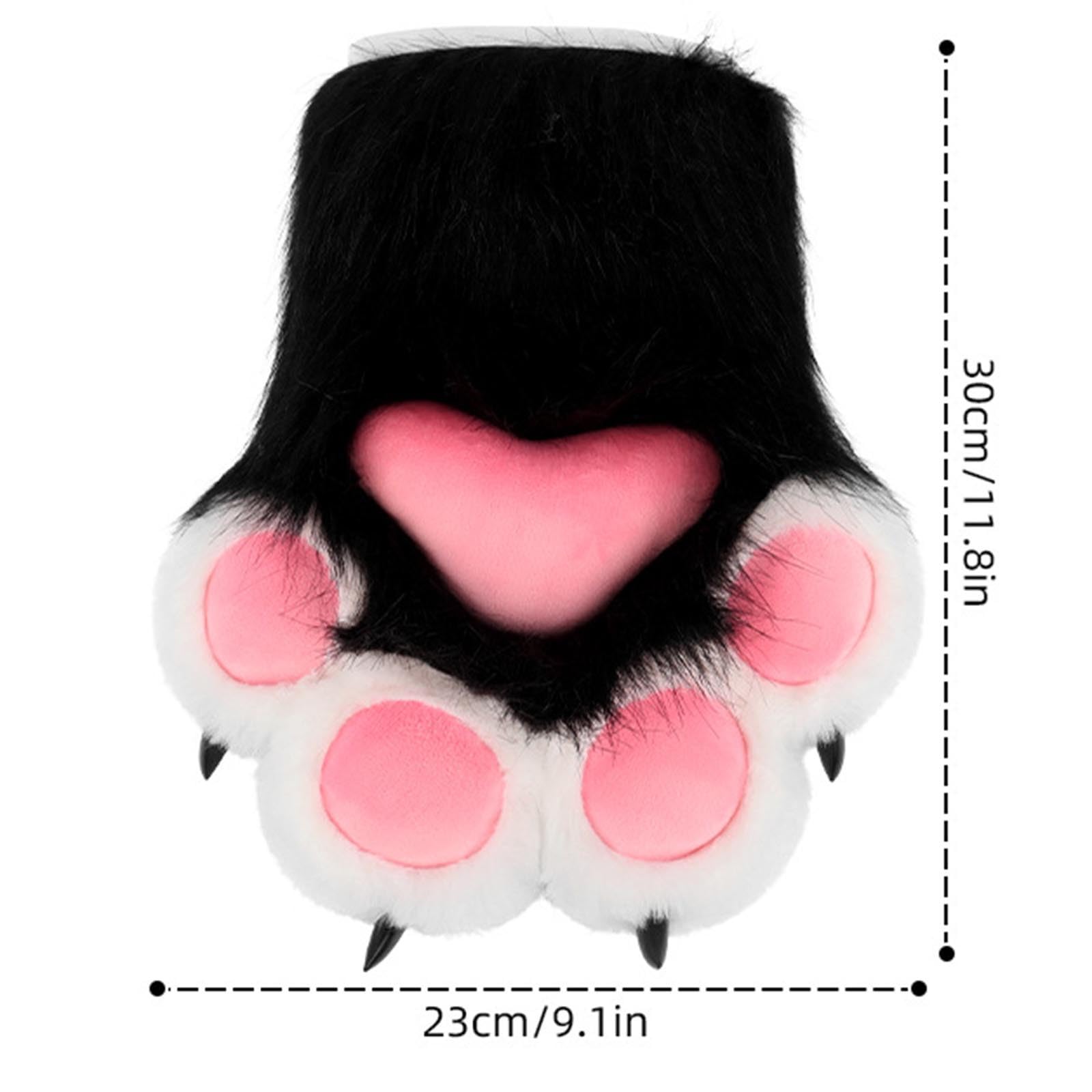 2026 - Guantes de simulación de gato, animal, peludo para llamadas, accesorios para cosplay, uso casual, fiesta, carnaval, accesorios especiales