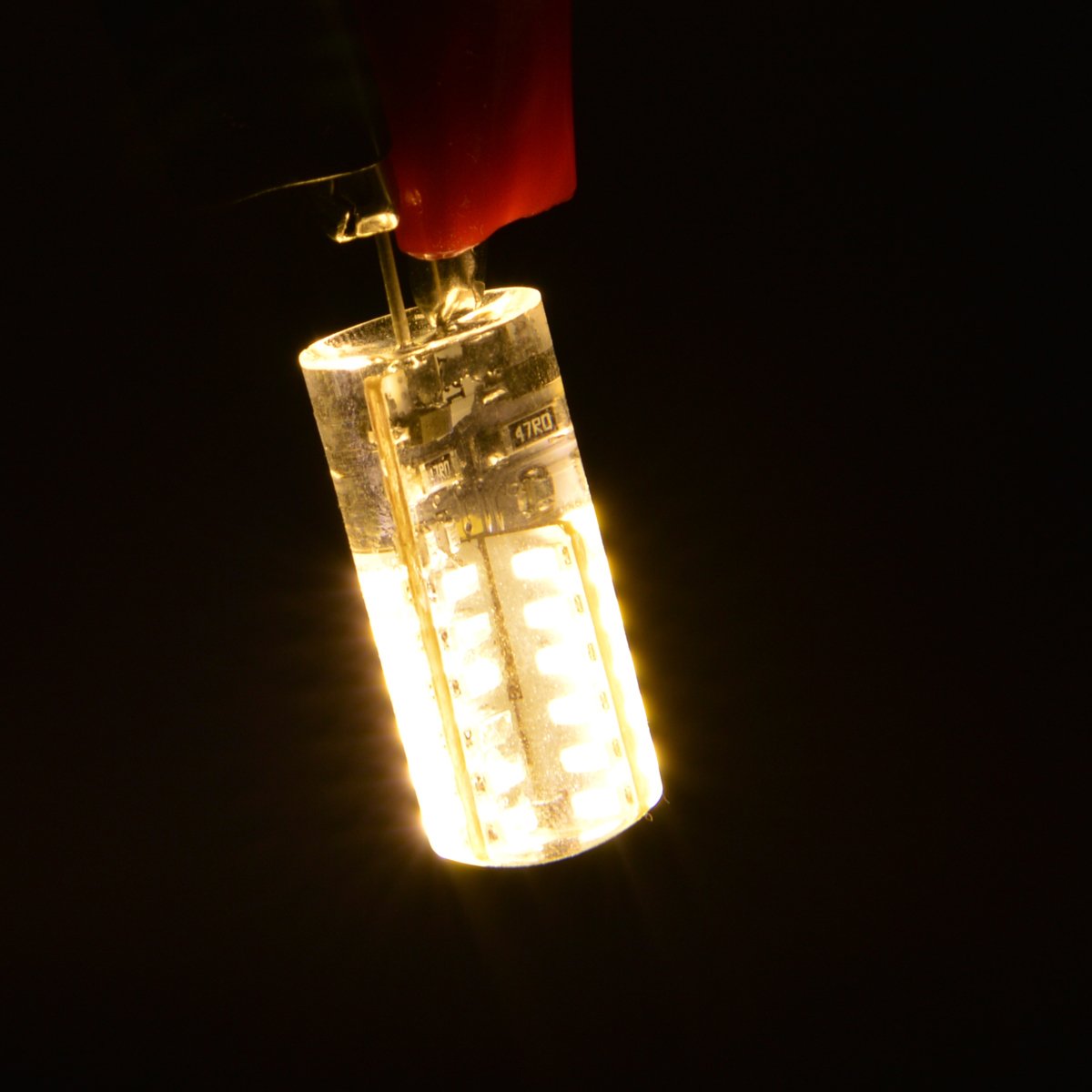 10pezzi Lampadine LED Bianco Caldo Dc Silicone Cella Capacità Gradi Fascio Luminoso Risparmio Energetico