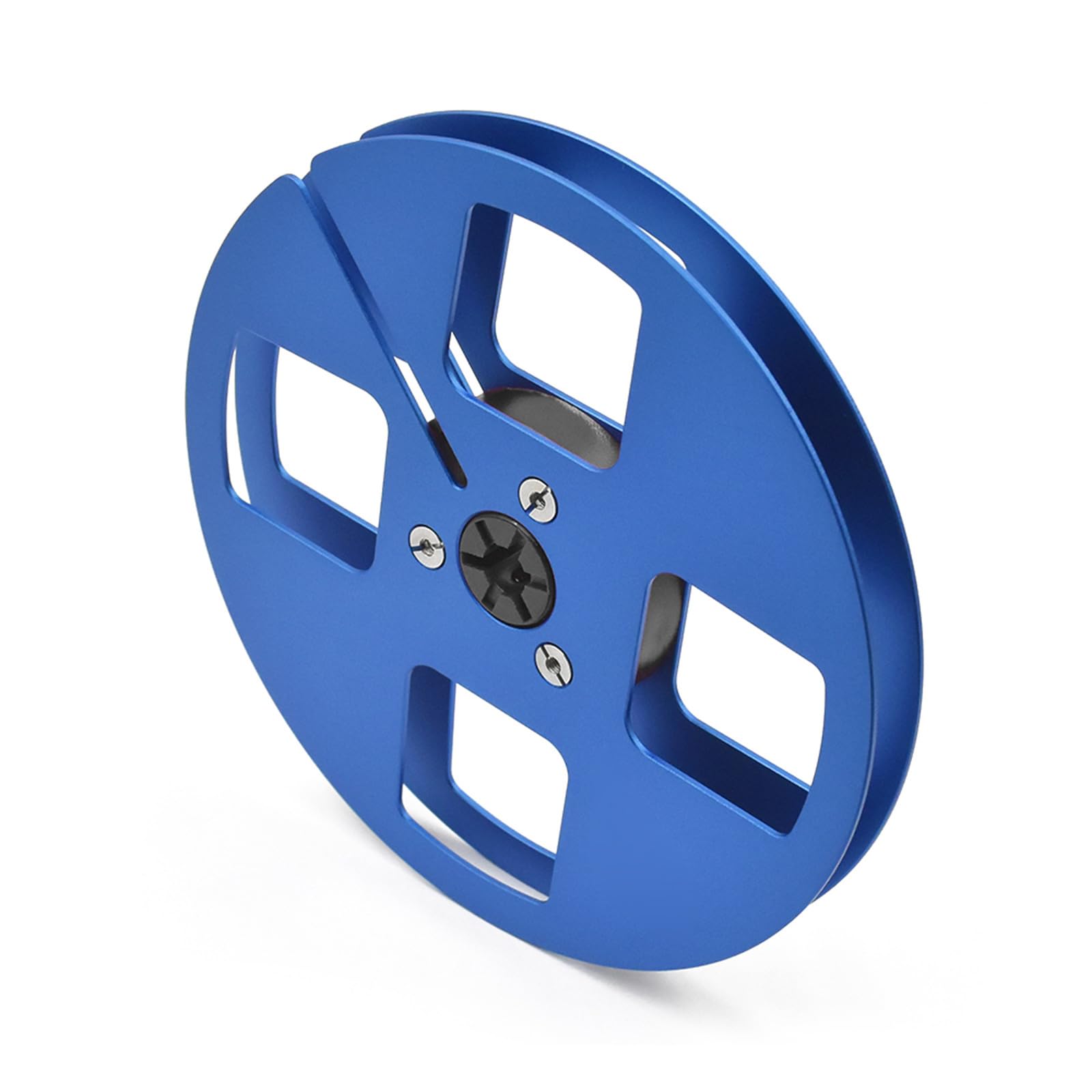 YPREWY Lightweight Aluminum Take Up Spool 5 Inch 4 Hole Design For 1/4 Inch Tape Stability And Use Reel To Reel Deck Replacement Part