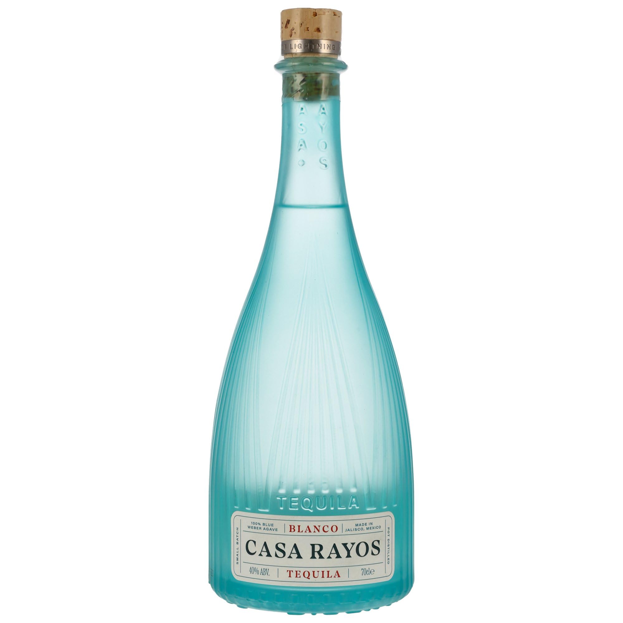 Casa Rayos Blanco Tequila 70cl, 40 pct ABV - Crafted in Mexico with a founding Tequila family - 100 pct Blue Weber Agave, smooth and vibrant - Ideal for Margaritas, Palomas or neat