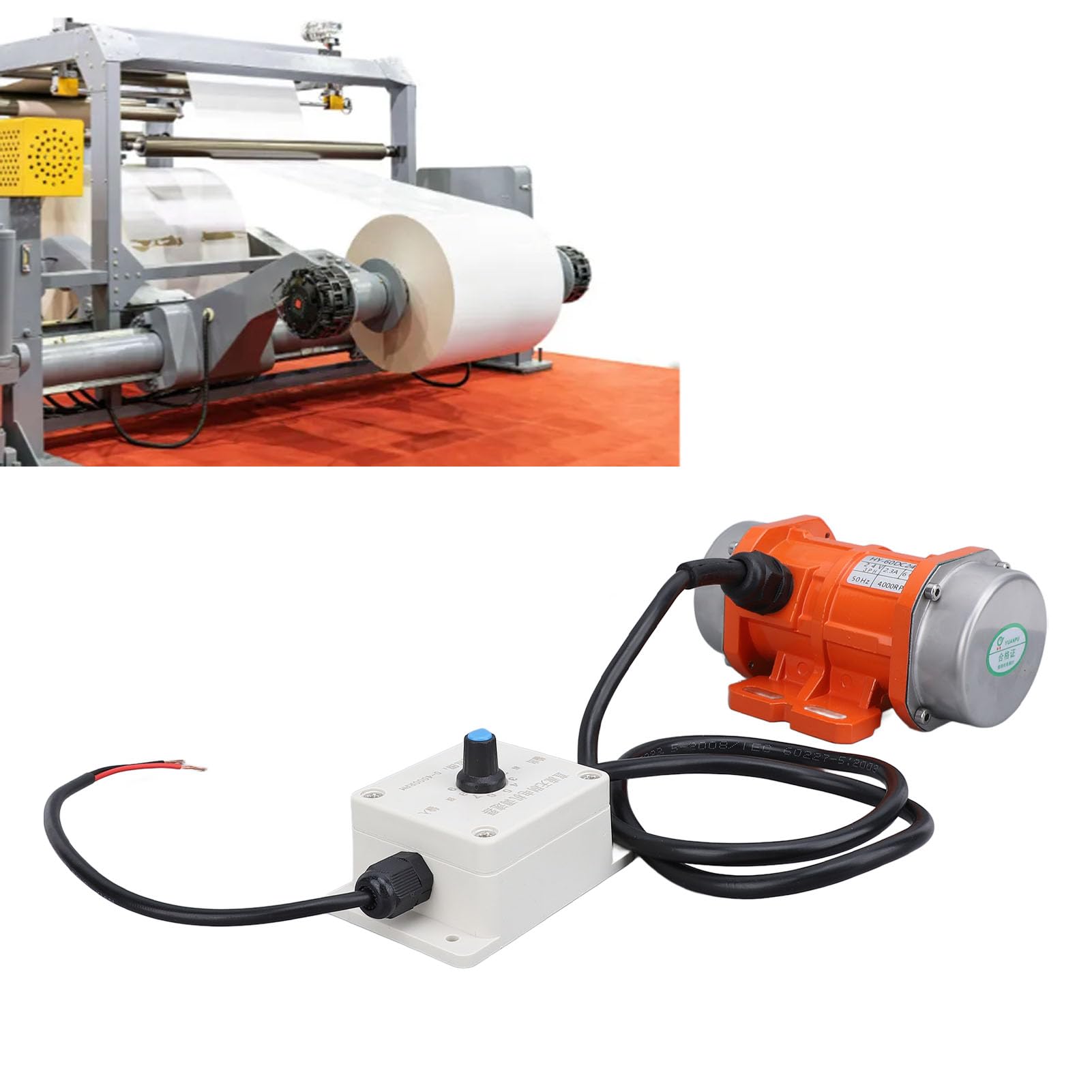 Mini Vibratore per Calcestruzzo Senza Spazzole con velocità Regolabile, Motore di Vibrazione DC24V per Apparecchiature di Verniciatura a Polvere, Dimensioni Compatte e Potenza Elevata (60 W)