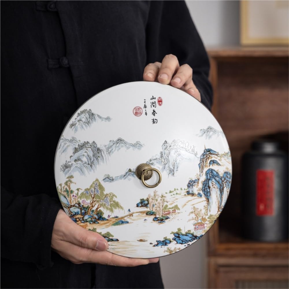 Tarros de Té Latas de cerámica for almacenamiento de té a granel, caja creativa for pastel de té, latas selladas, latas de té for despertar, se pueden apilar, latas de embalaje de té Recipientes para