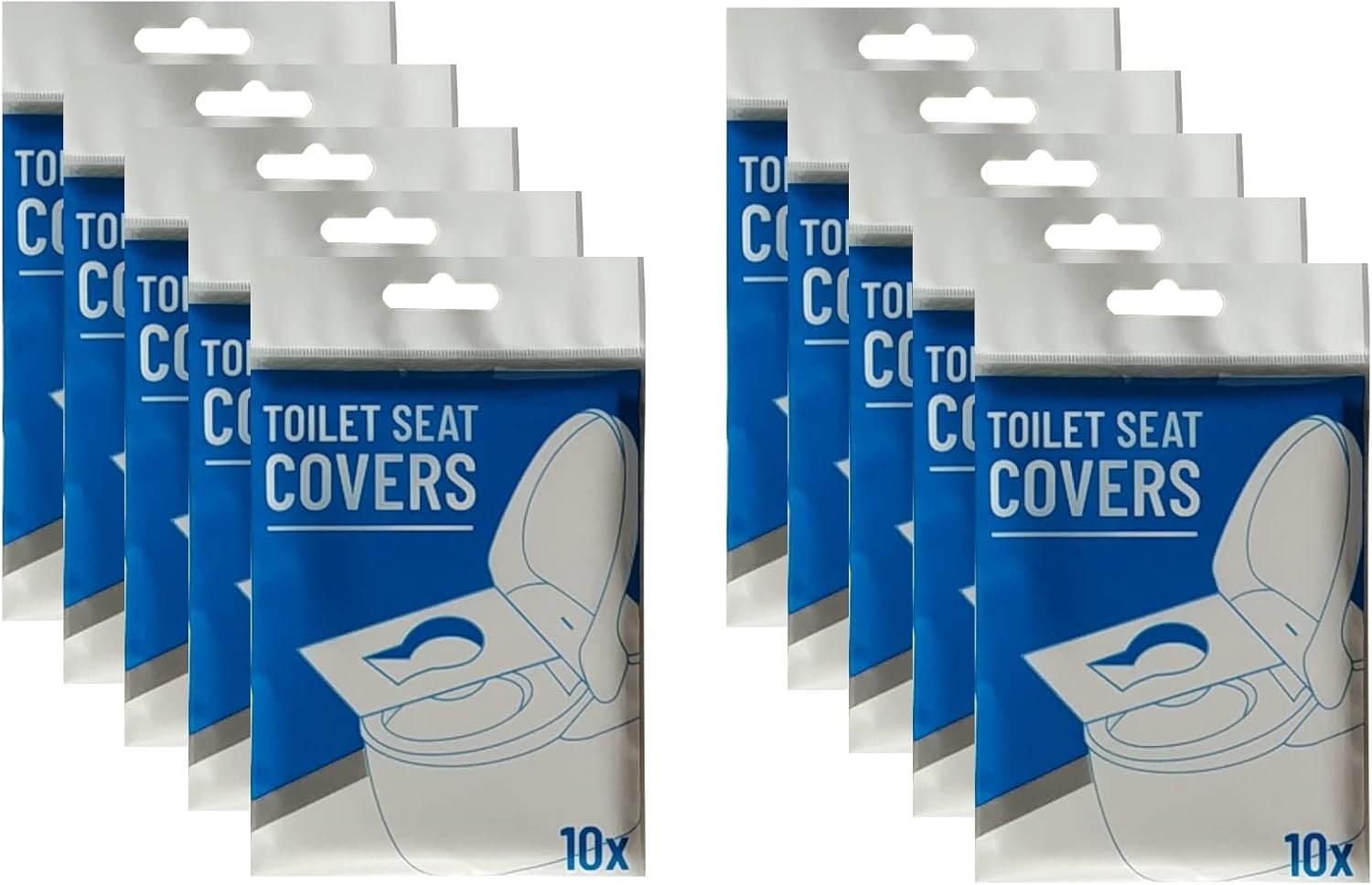 50 Pcs Lightweight Paper Toilet Seat Cover Travel Pocket