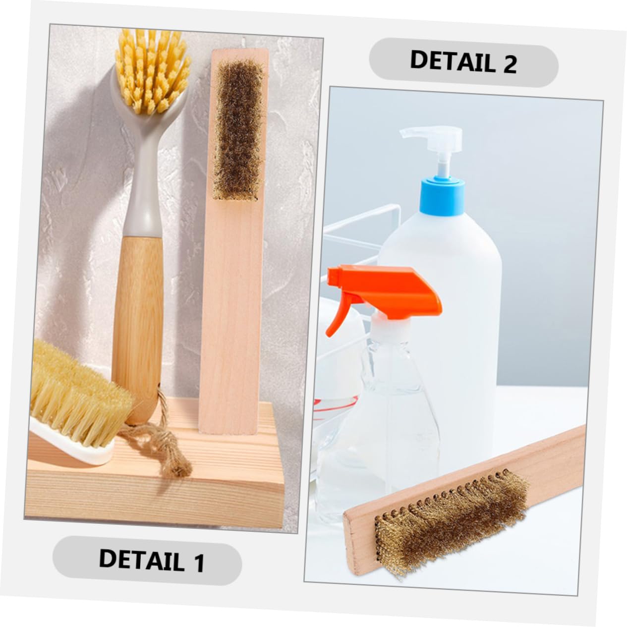 VANZACK Ski Wax Scraper Bristle Brush Wooden Handle Clean Ski and Snowboard Wax Deep Cleaning Brush