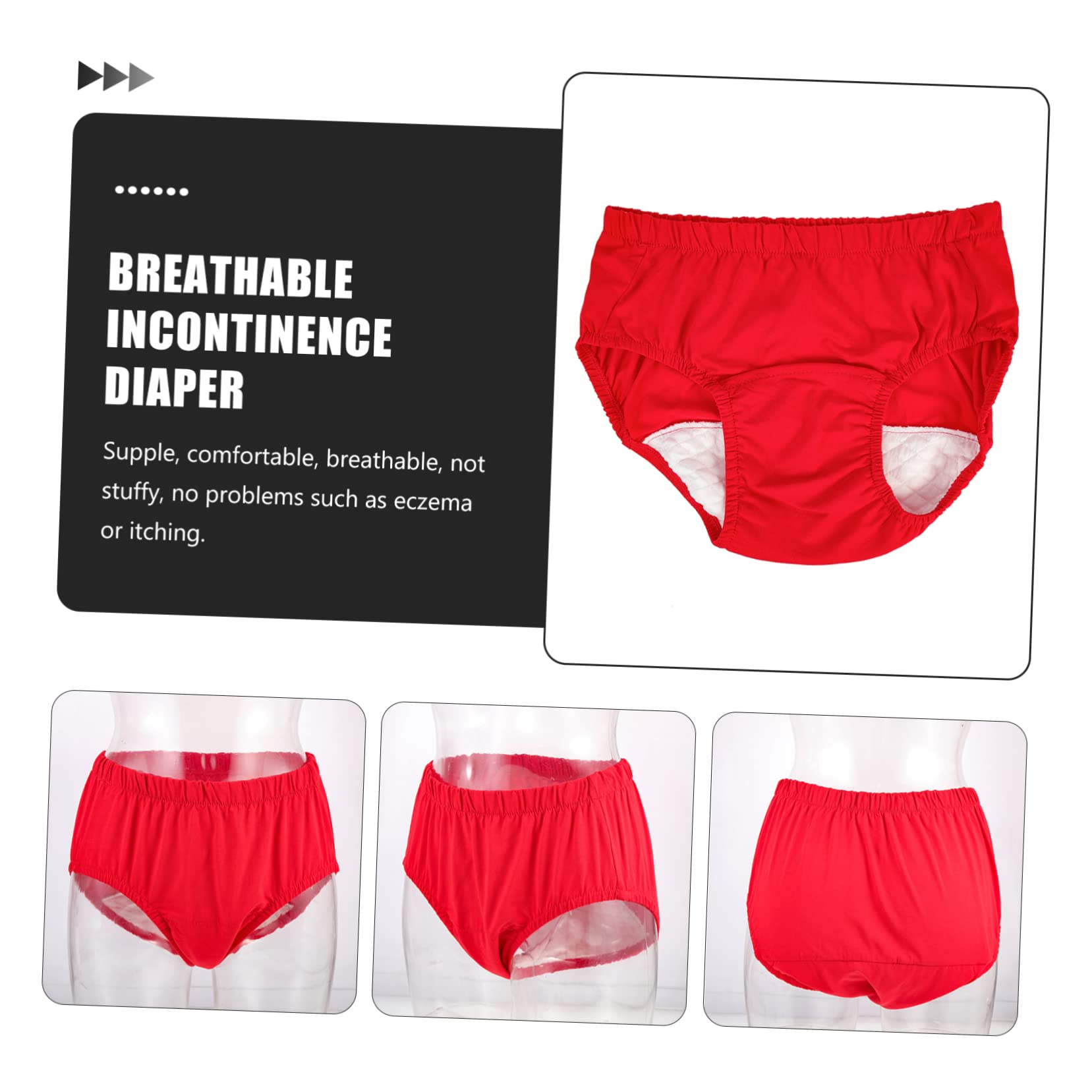 BEBEMOKO Leakproof Nursing Pants Adult Diapers Pee Underwear for Women Men's Diapers Breathable Outdoor Incontinence Care