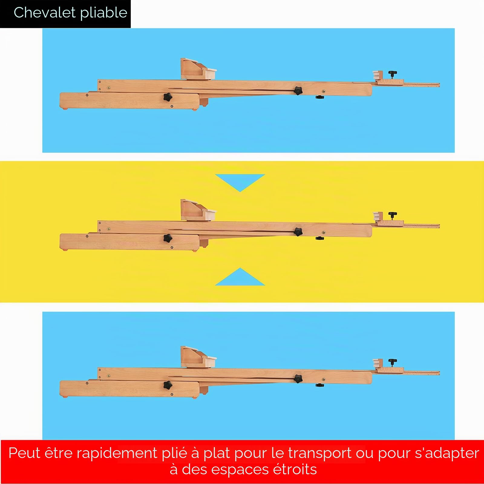 MEEDEN Chevalet d'artiste Classique: Chevalet à Massif Bois de Hêtre