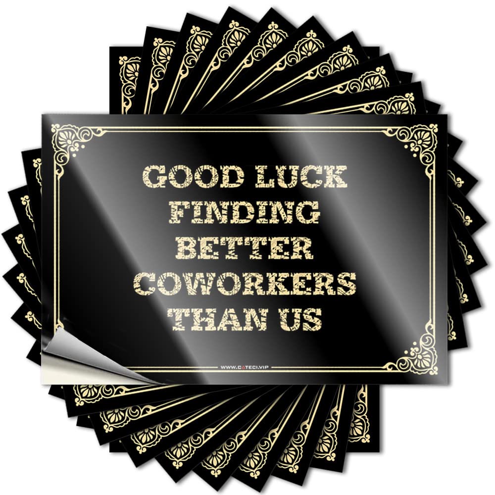 Farmhouse Outdoor Decor Accessory Tattoo - Good Luck Finding Better Coworkers Than Us Spicy Durable Sticker Easy Apply for Skate Decor(12X18CM)