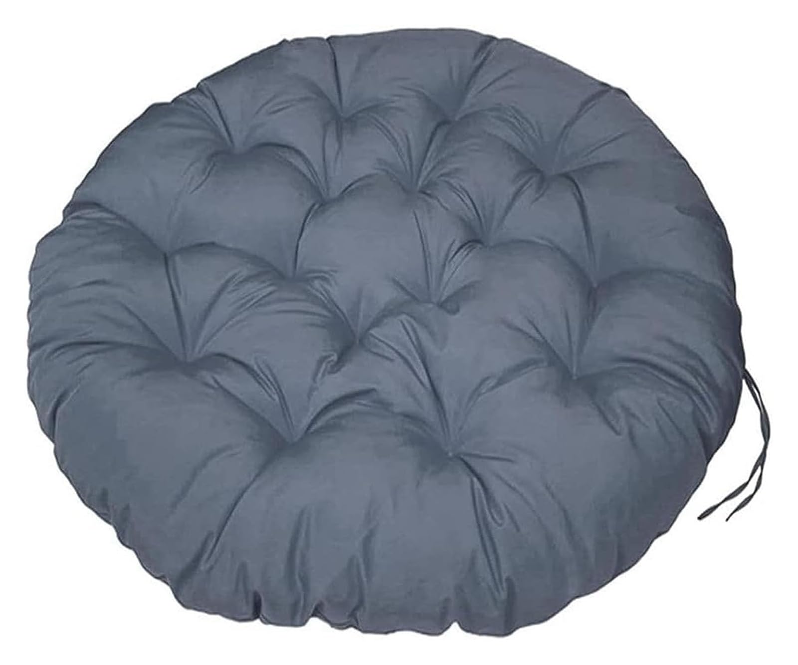 BINWAN Cushion 40-180cm Papasan Round Chair Cushion, Waterproof Overstuffed Removable,Hanging Swing Pad For Garden Terrace (Color : Dark Gray, Size : 130x130cm)