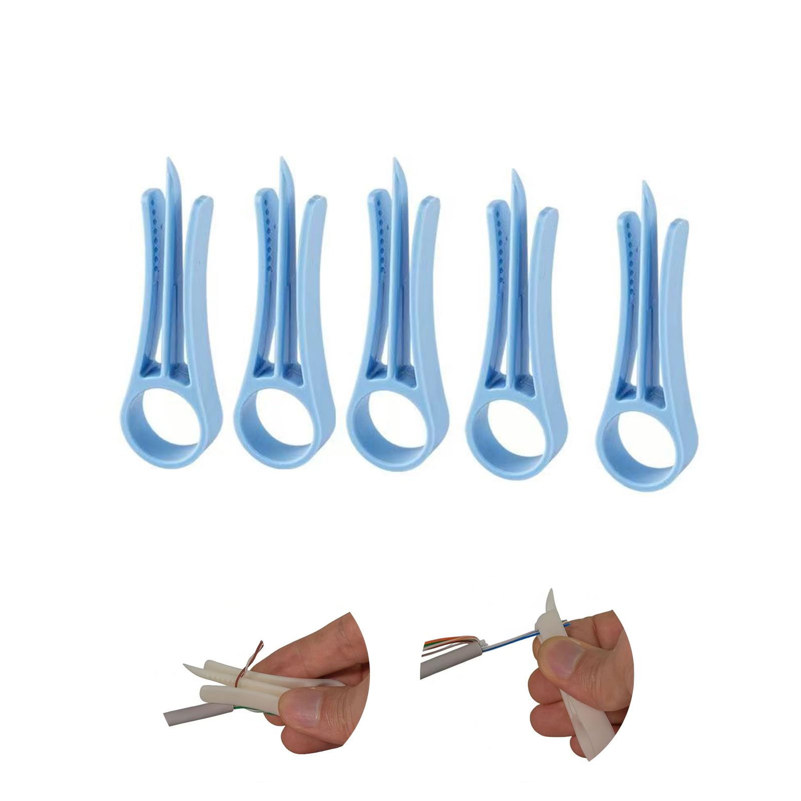 Network Cable Untwist Tool – Wire Straightener & Pair Separator for CAT5/CAT6/CAT7, Quickly Organizes Twisted Pairs for Clean Cabling (Type-A Blue 5