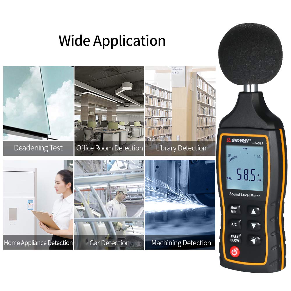 Digital Sound Level Meter Hilitand AS844+ - Noise Monitor With USB Data ...