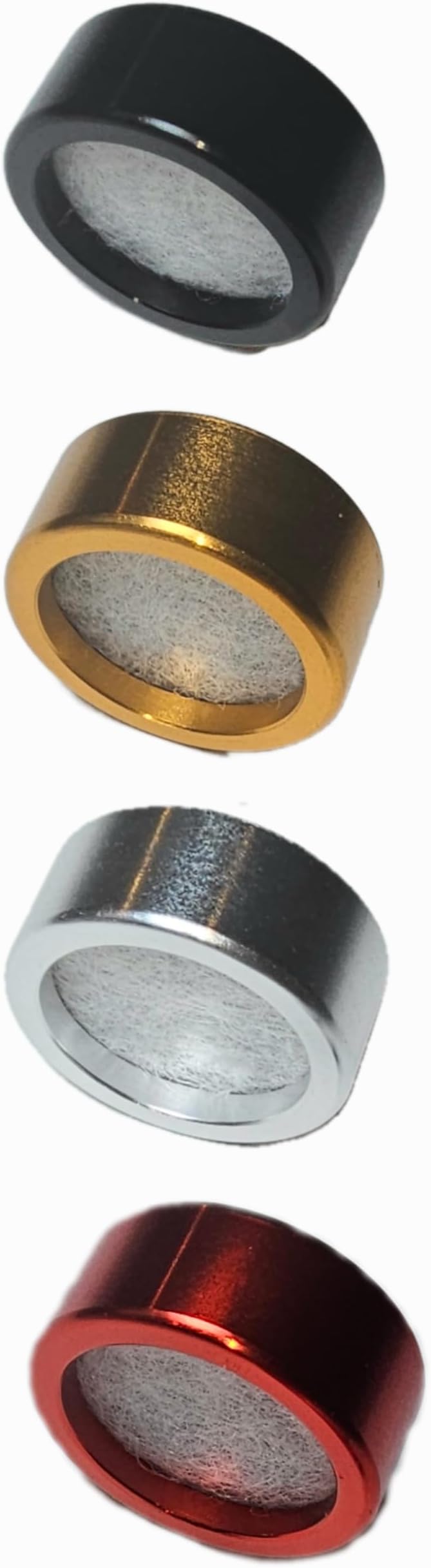 Reuseable Metal Ring with Replacement Filters, Activated Carbon Filter for Universal Silicone Mouth Funnel (5 Metal Rings Only)