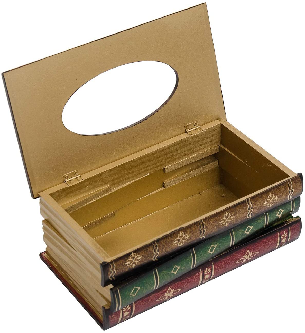 Dispenser di fazzoletti di carta, coperchio di scatola di fazzoletti di libro antico Porta carta facciale retrò Custodia copertura del bagno Porta