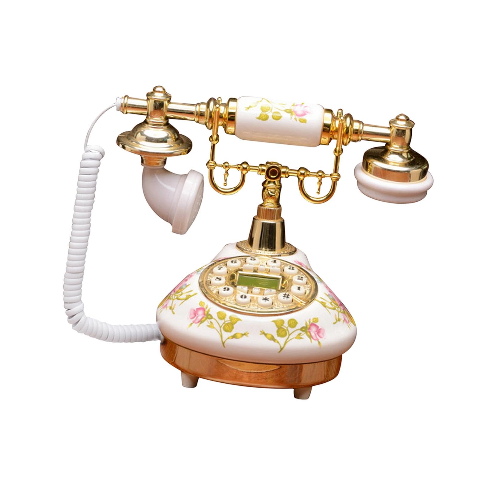 BNF®Antique Corded Telephone Ceramic Home Office Use Desk Vintage Landline Phone|Consumer Electronics | Corded Telephones|1 Landline Phone Set-image-41