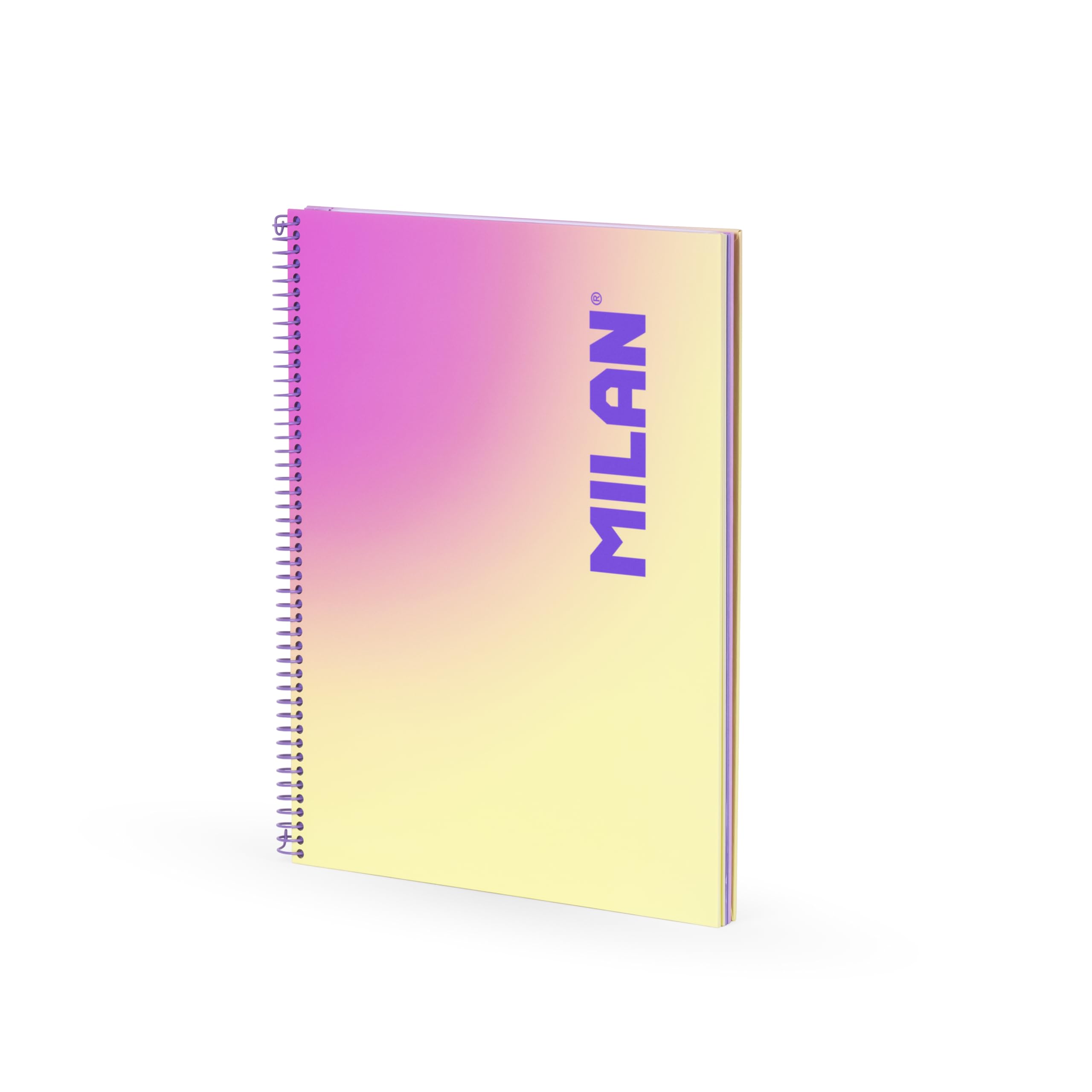 MILAN A4 Hardcover Spiral Notebook - 90 Sheets - 95gsm - Sunset Collection - Yellow