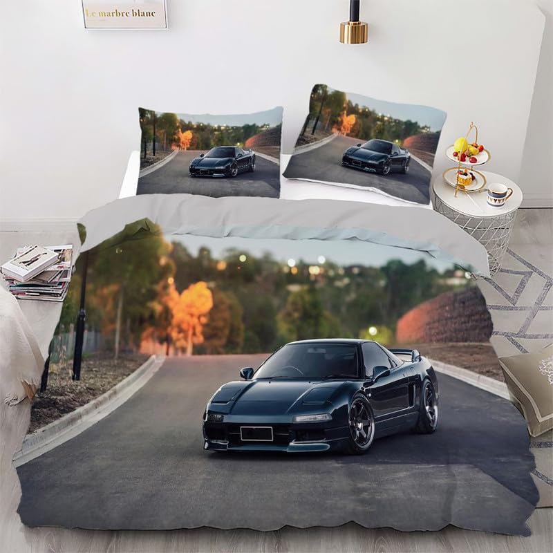 Cadeau homme voiture grise parure de lit 240 x 260 pour décoration de mariage