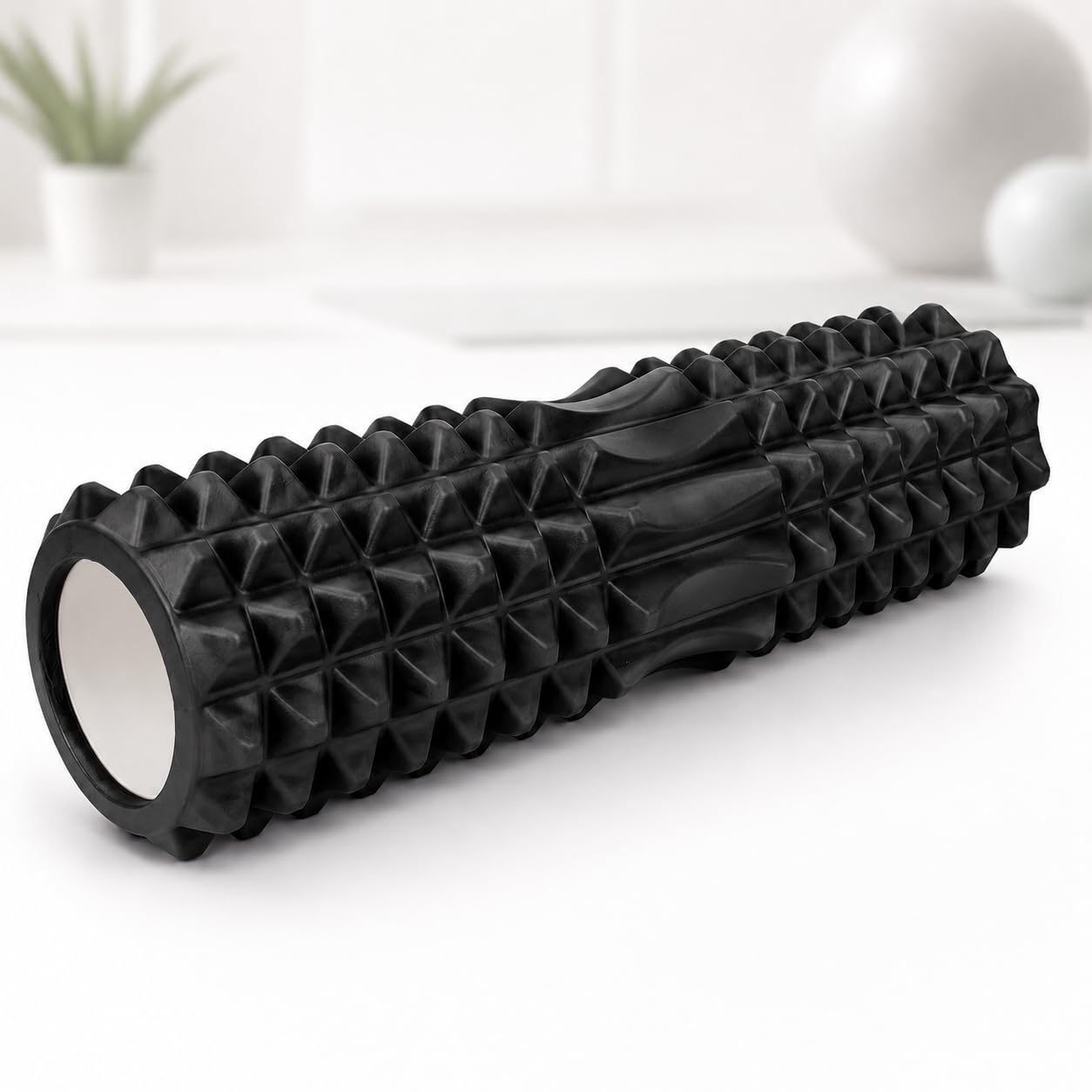 Faom Roller for Exercise Gym- Deep Tissue Body Massage Roller for Back Pain, Neck & Knee - Yoga Roller Fitness Workout, Muscle Massager Equipment, Stretching Tool (Black)-image-10