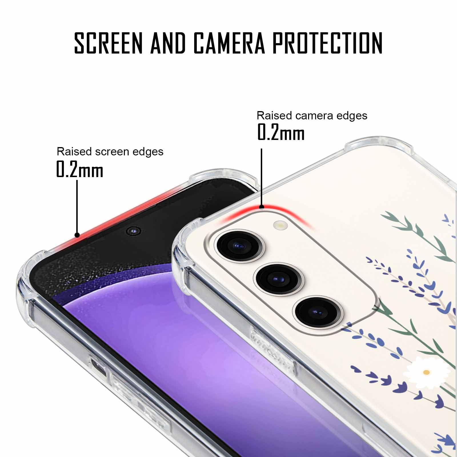 Yoedge Pasek na telefon, etui dla Samsung Galaxy S23 5G 6,1", etui z paskiem, miękki silikon TPU + PC, odporne na uderzenia, etui ochronne ze sznurkiem do zawieszenia, przezroczyste etui z estetycznym
