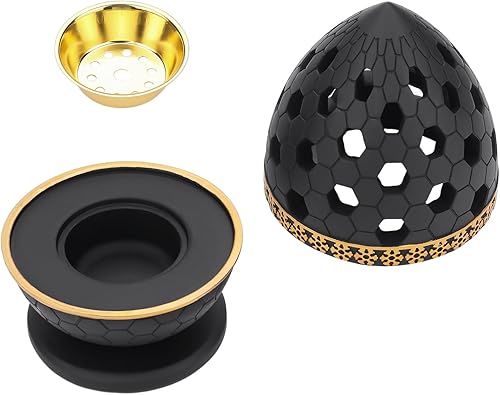 Miniatura 4 de WURUIYANH Quemador de incienso de resina de incienso, incensario de incienso, juego de quemador de incienso, quemador de incienso de carbón,