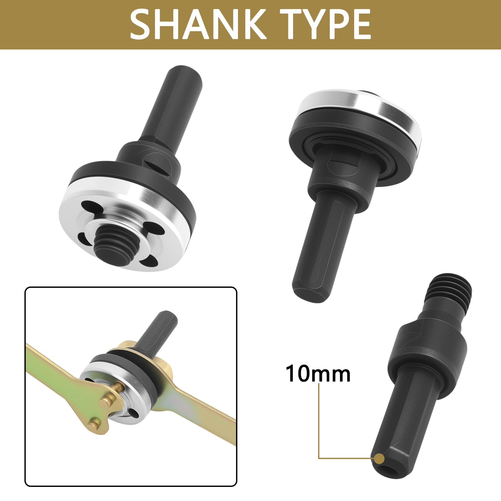 Set accessori smerigliatrice 10 pezzi – solido winkelschleifer pleuel set, adattatore winkelschleifer zubehör, winkelschleifers adapter e adapter für bohrmaschine