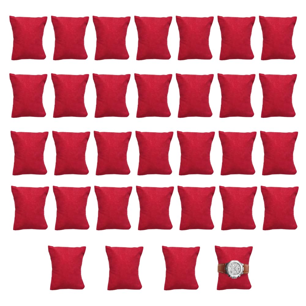 BDKMMS 32 PCS Plush Watch Pillows, 3.15 x 3.54 inch Plush Jewelry Cushions