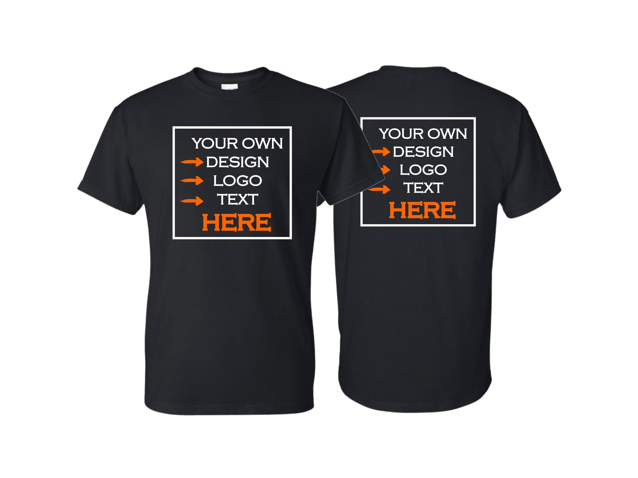 PrintMood Custom T Shirts for Men and Women, Add Your Own Text, Logo, Printed T-Shirts for Birthday, Personalized Tee Shirts