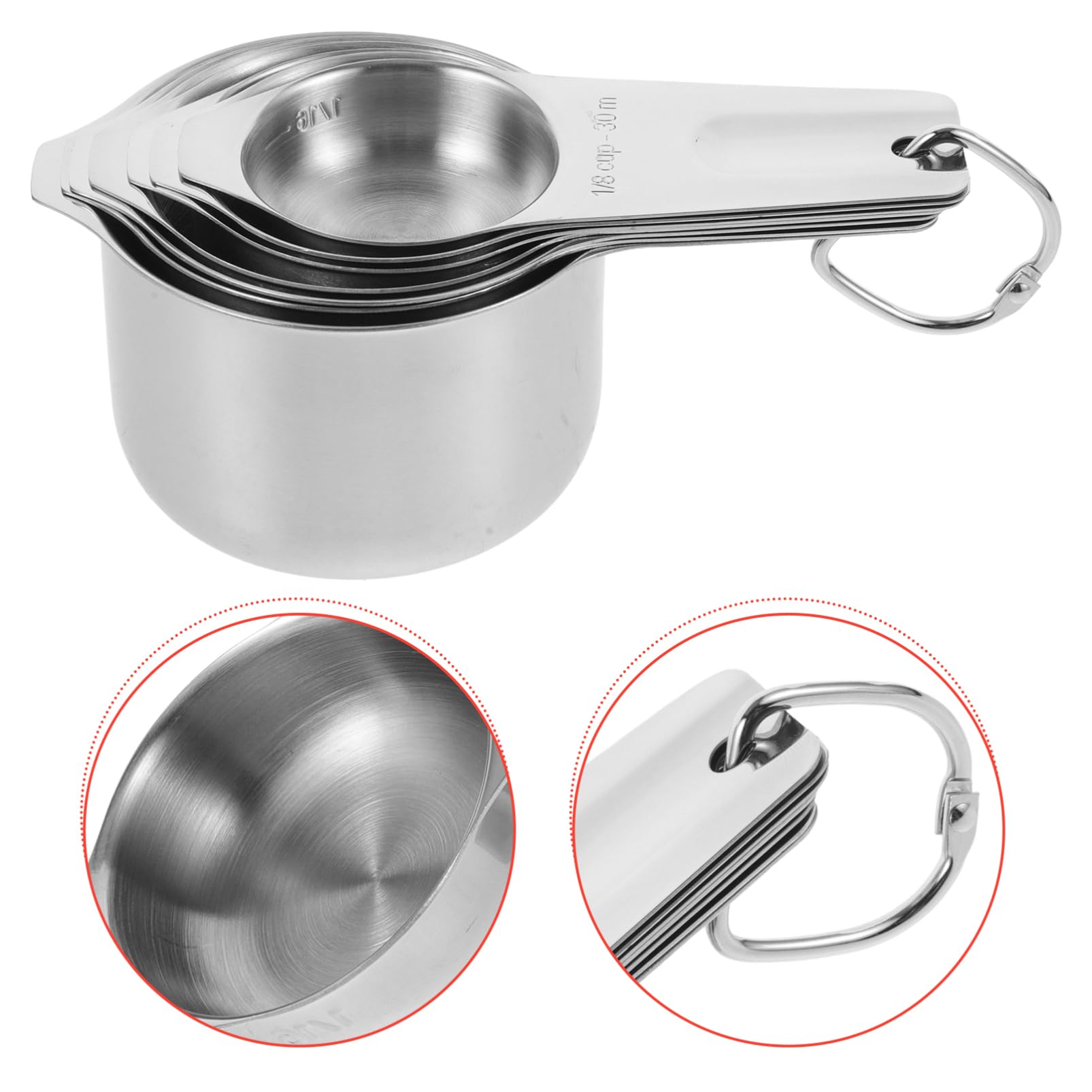 Misurini con Bilancia Misurino in Acciaio Inox di Misurini Impilabili Misurino da Cucina Riutilizzabile