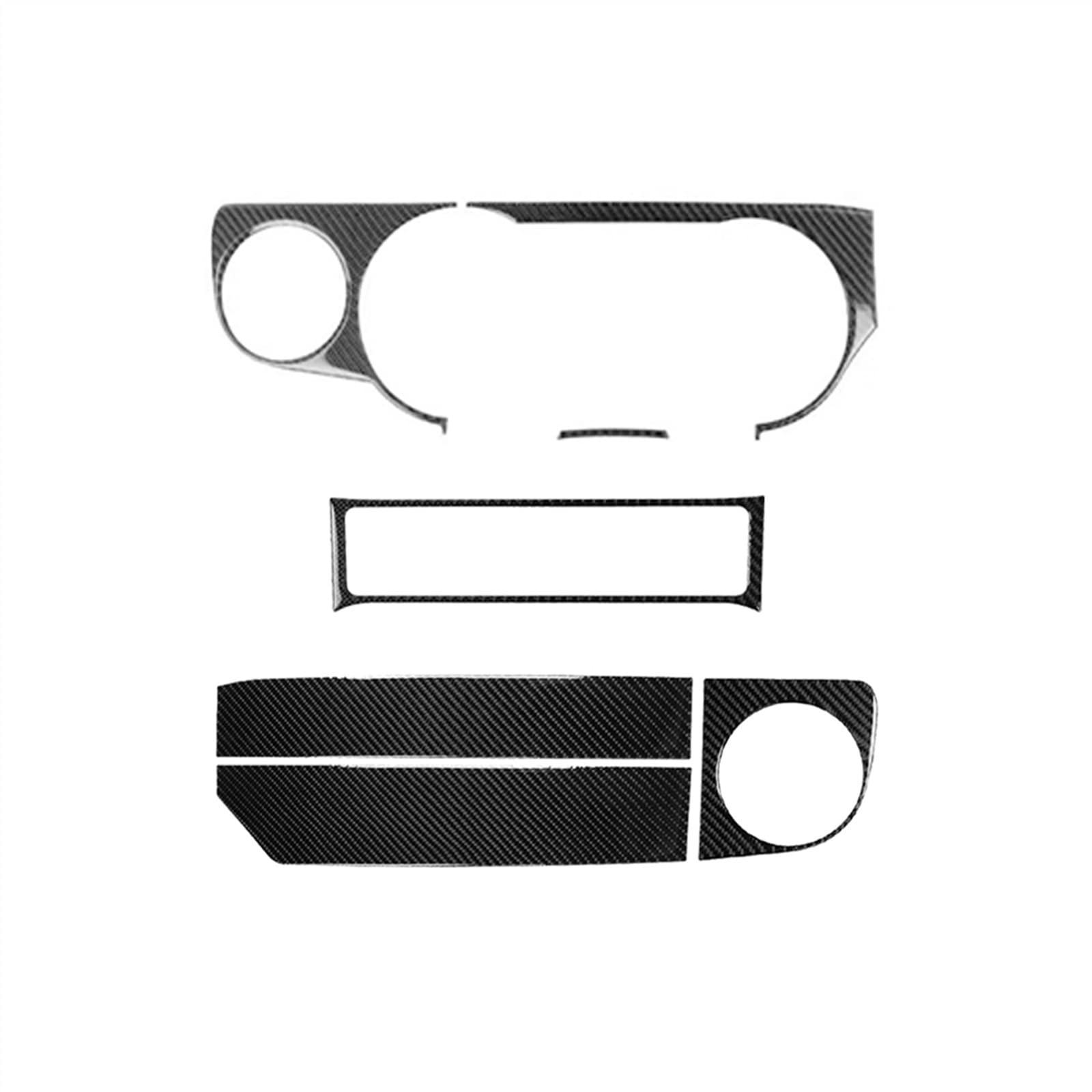Dashboard/Co-Pilot/Control Vent Outlet Decoration Decal Car Accessories for Ford for Mustang 2009 2010 2011 2012 2013(Black)