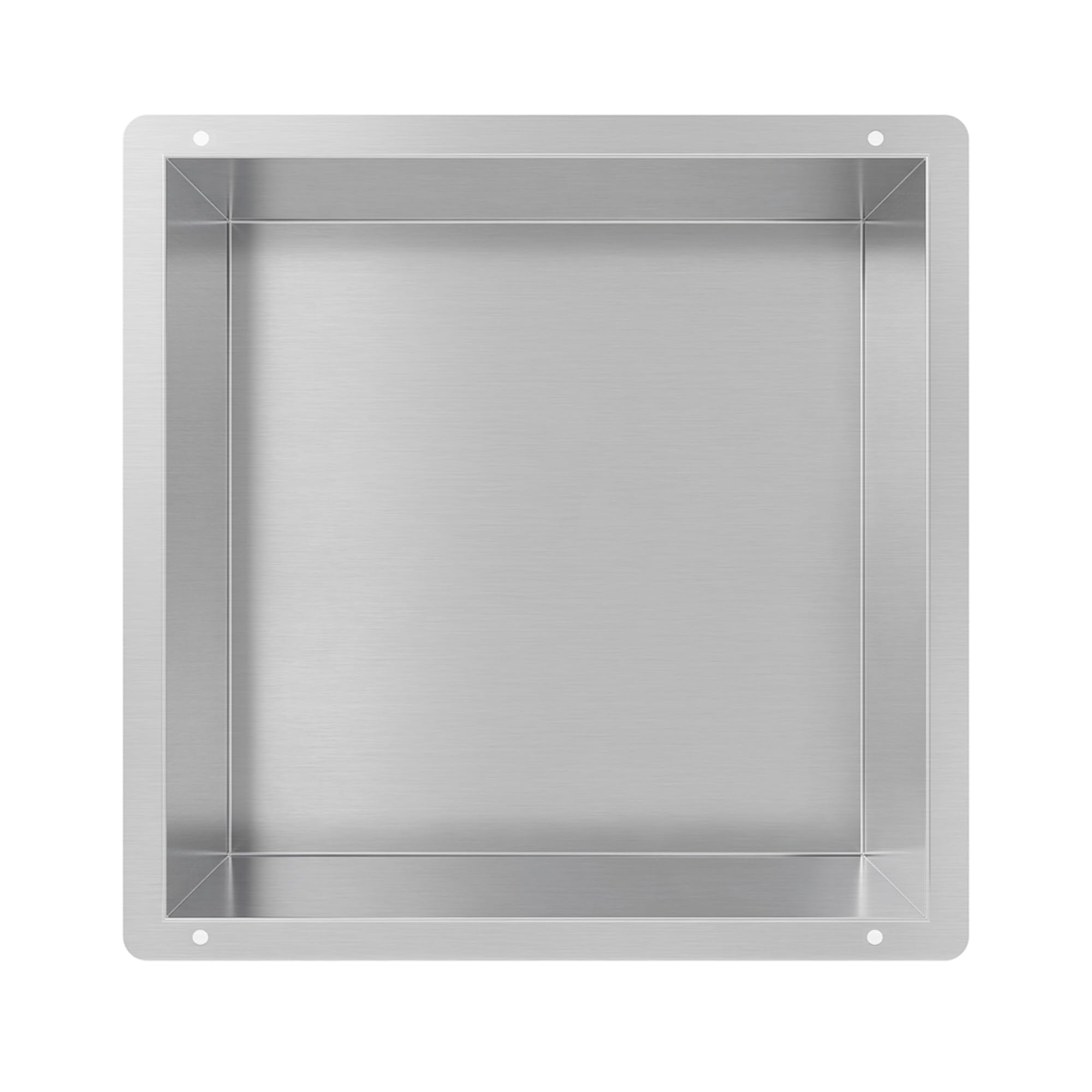Niche de douche Neodrain en acier inoxydable 30x30cm encastrable et sans rebord