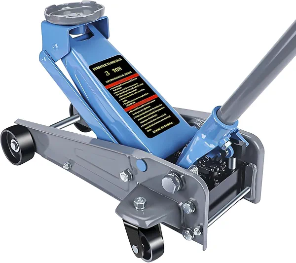 LARBANKE Floor Jack,3 Ton Capacity Fast Lift,Carbon Steel with Wheels car Jack,Heavy Car Floor Jack Max Lift Height 18.15",Providing Stable Support for Various Cars,Blue
